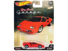 Lamborghini Countach LP 5000 QV Red Jay Lenos Garage Diecast Model Car by Hot Wheels