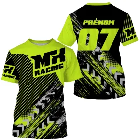 Maillot Cross Protection UV Vert, Cadeau Fan Moto Cross Racing Deux Roues - CT20122217