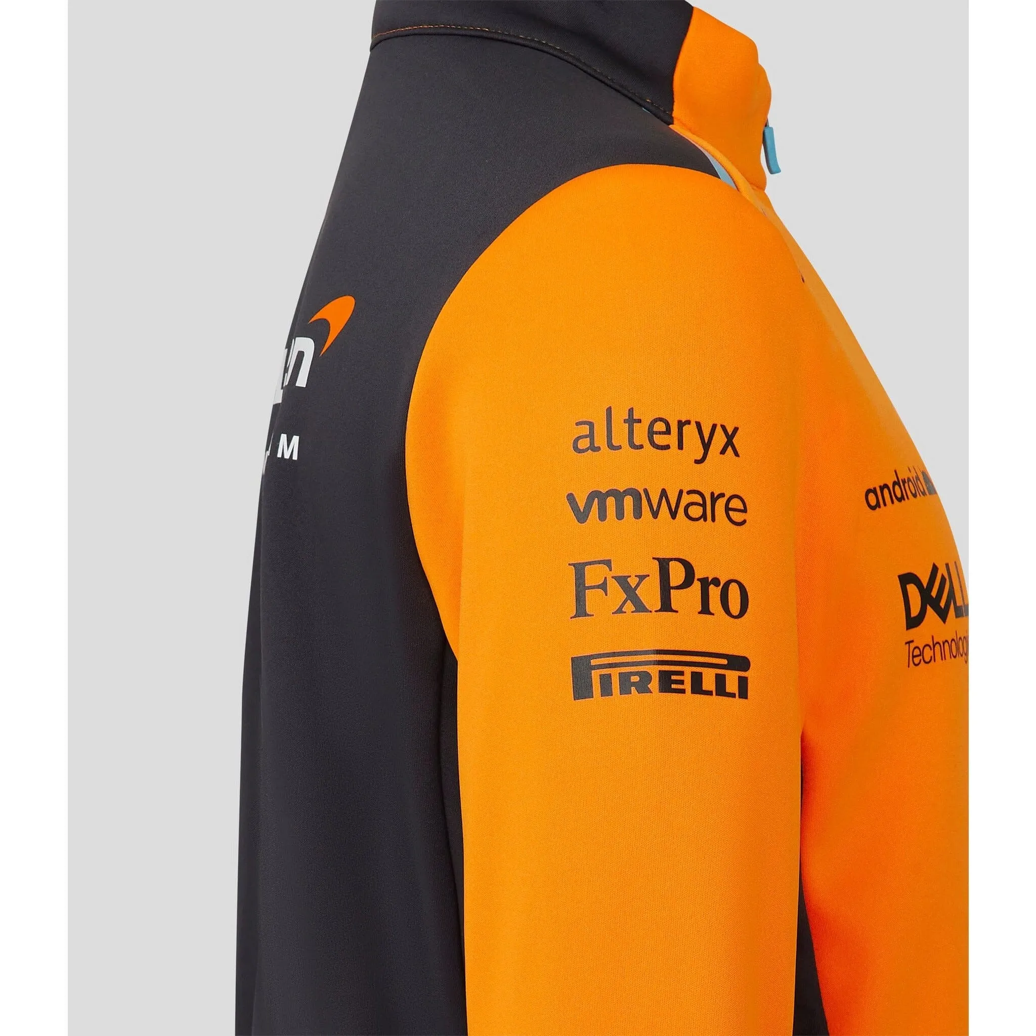 McLaren F1 Kids 2023 Team Quarter Zip Midlayer Jacket- Youth Papaya