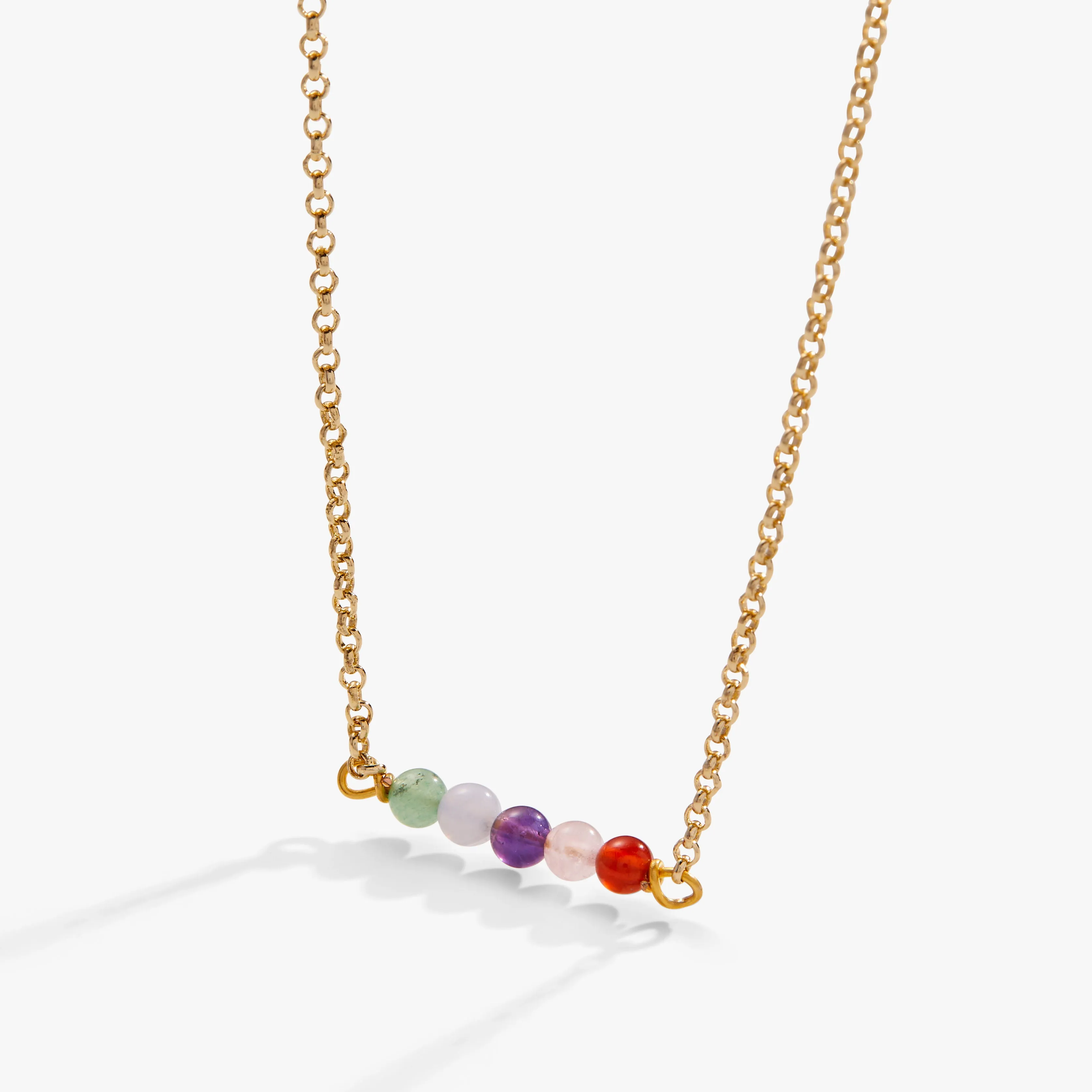 Multi-Gemstone Chain Necklace