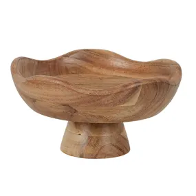 Ondulee Acacia Footed Bowl - Natural