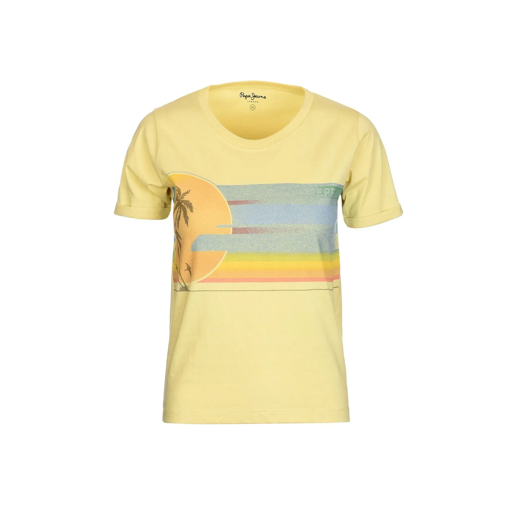 P.E.P.E.J.E.A.N - Women 'Yellow' Cotton with Emma Print T-Shirt PJ1034