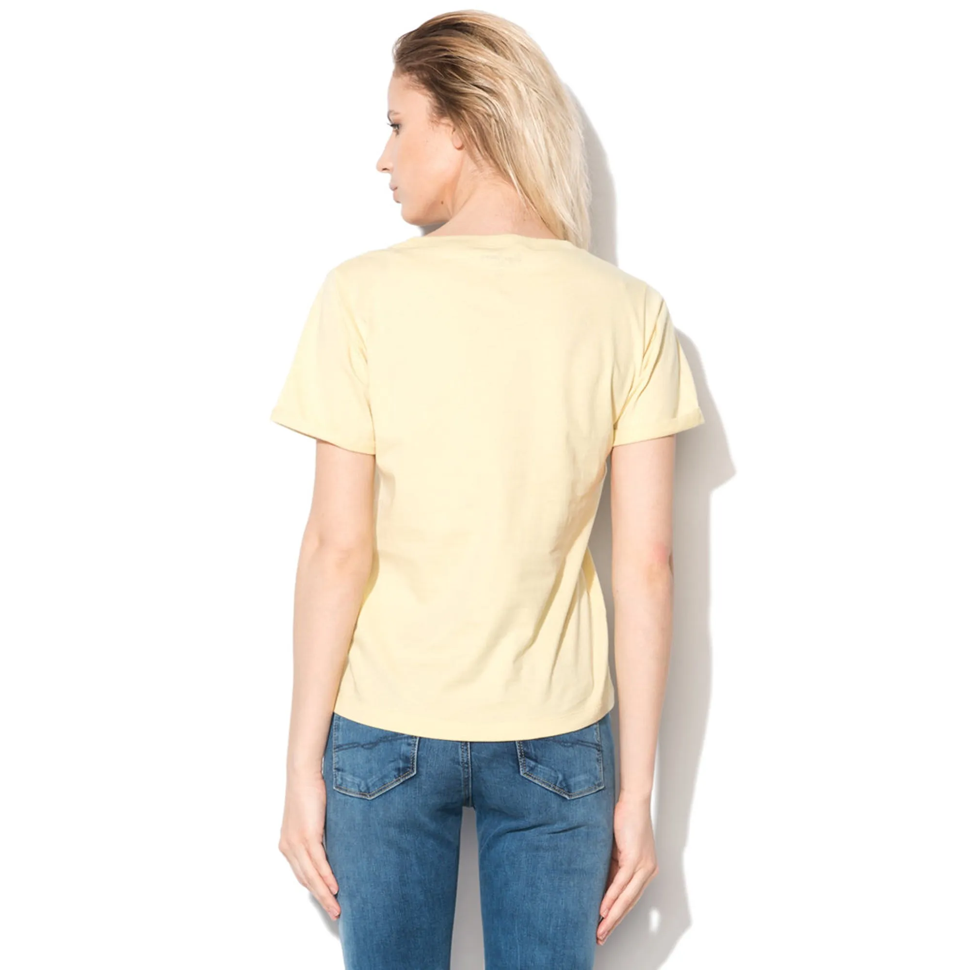 P.E.P.E.J.E.A.N - Women 'Yellow' Cotton with Emma Print T-Shirt PJ1034