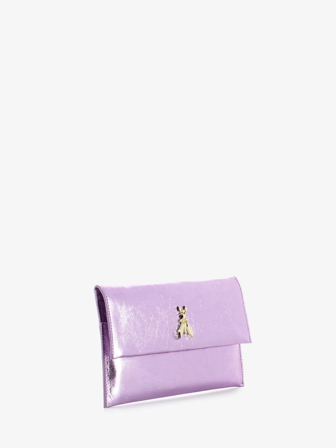 Pochette in pelle lilac