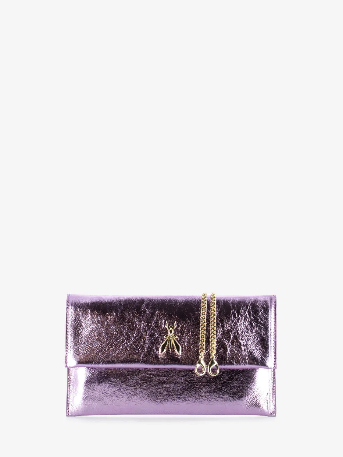 Pochette in pelle lilac