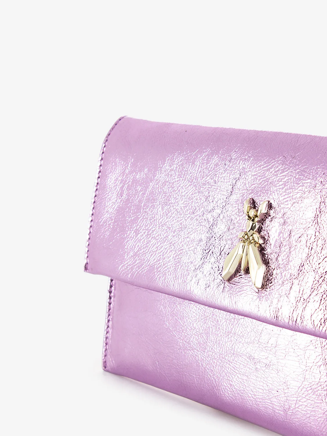 Pochette in pelle lilac