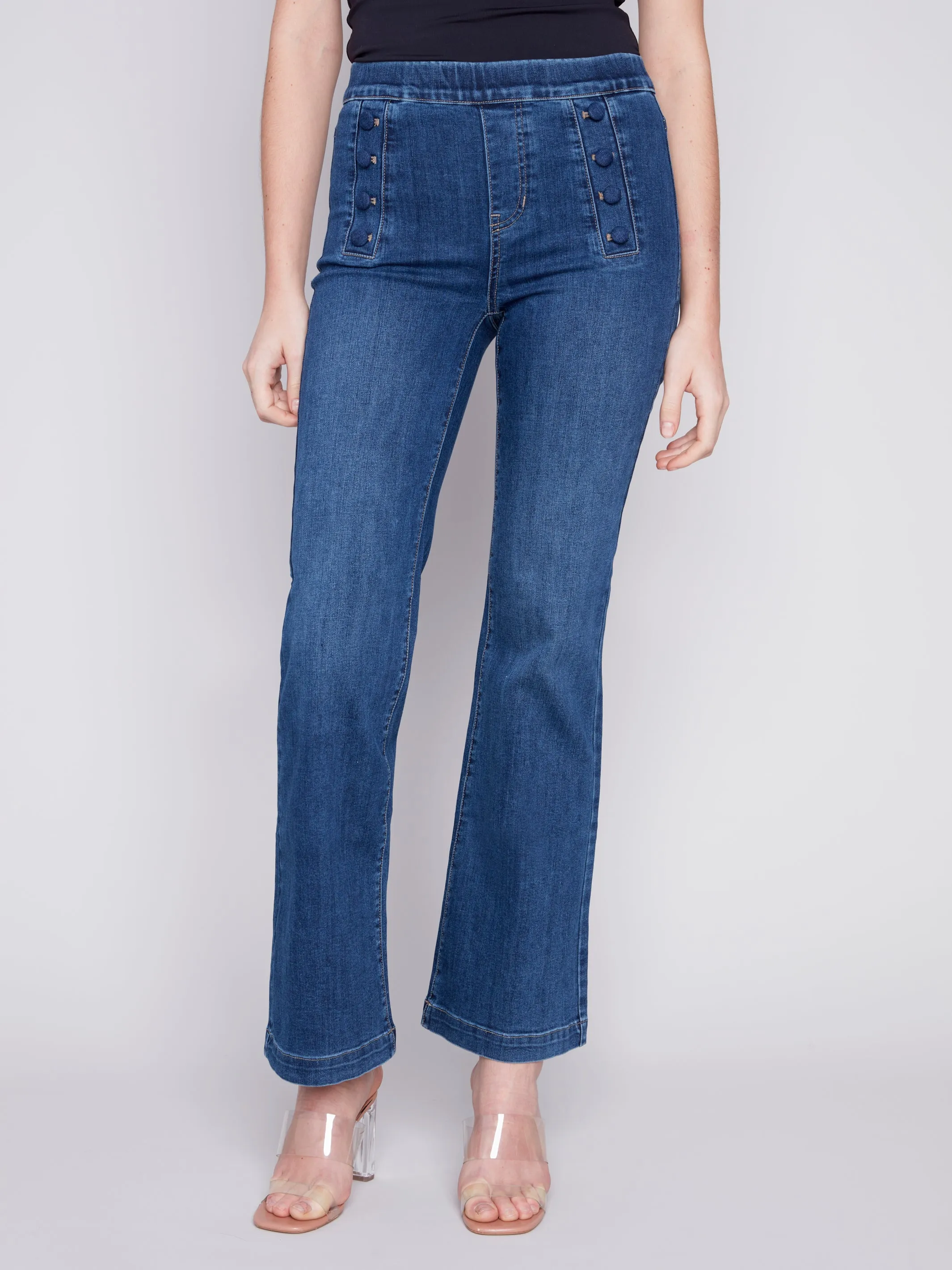 Pull On Flare Leg Jeans