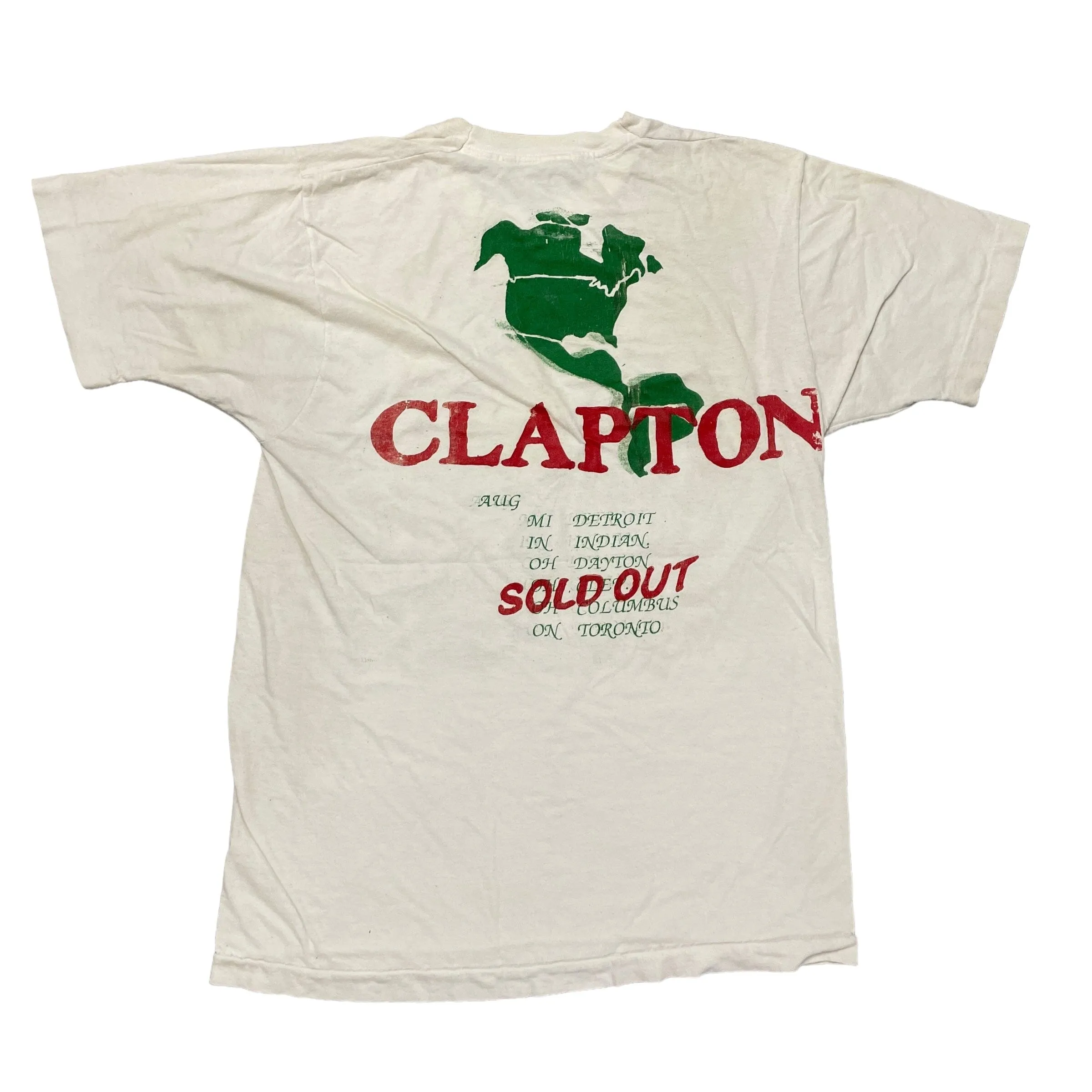 Quirky and Awesome Vintage Eric Clapton 80s Bootleg Band T-Shirt Made in USA S