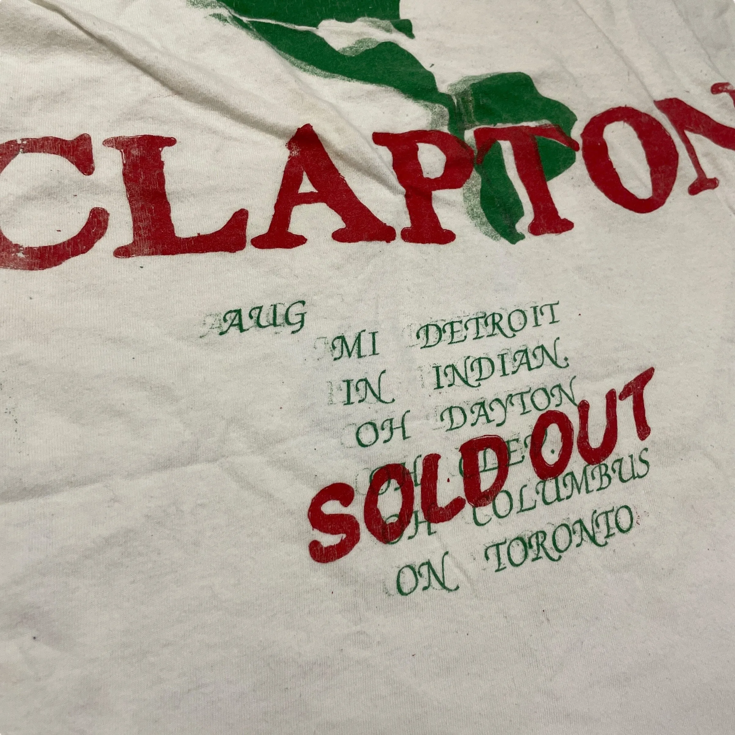 Quirky and Awesome Vintage Eric Clapton 80s Bootleg Band T-Shirt Made in USA S