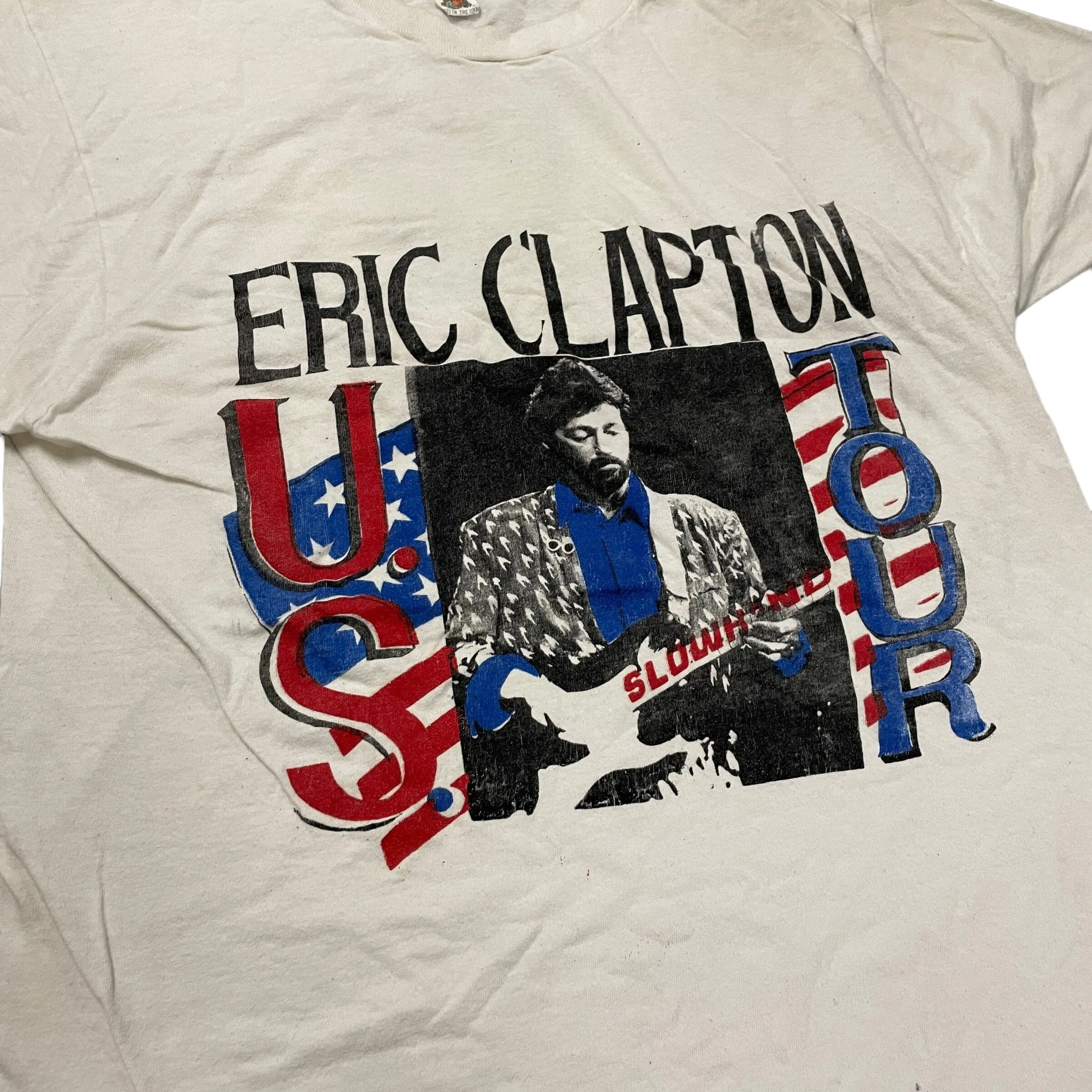 Quirky and Awesome Vintage Eric Clapton 80s Bootleg Band T-Shirt Made in USA S