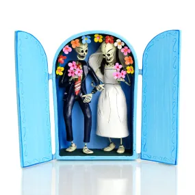 Quispe Skeleton Wedding Couple Retablo #2