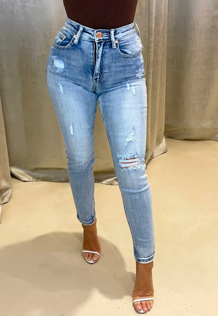 Radar High Waist Jeans Blue