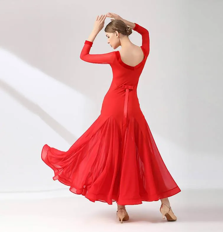 Scarlet Serenity Dancesport Wear | Black/Red/Green | 2105