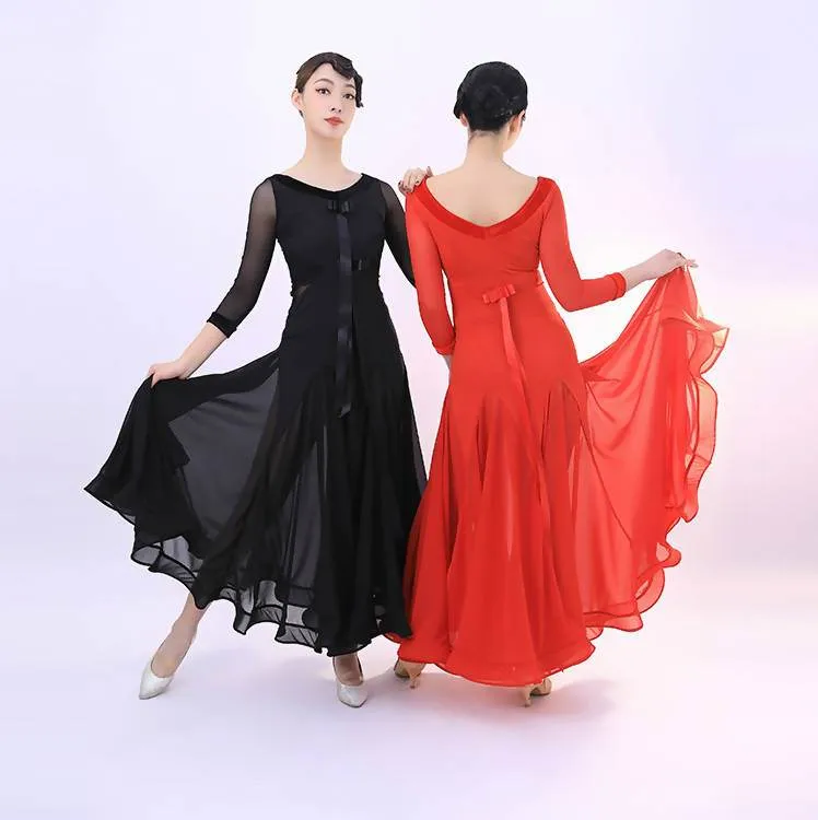 Scarlet Serenity Dancesport Wear | Black/Red/Green | 2105