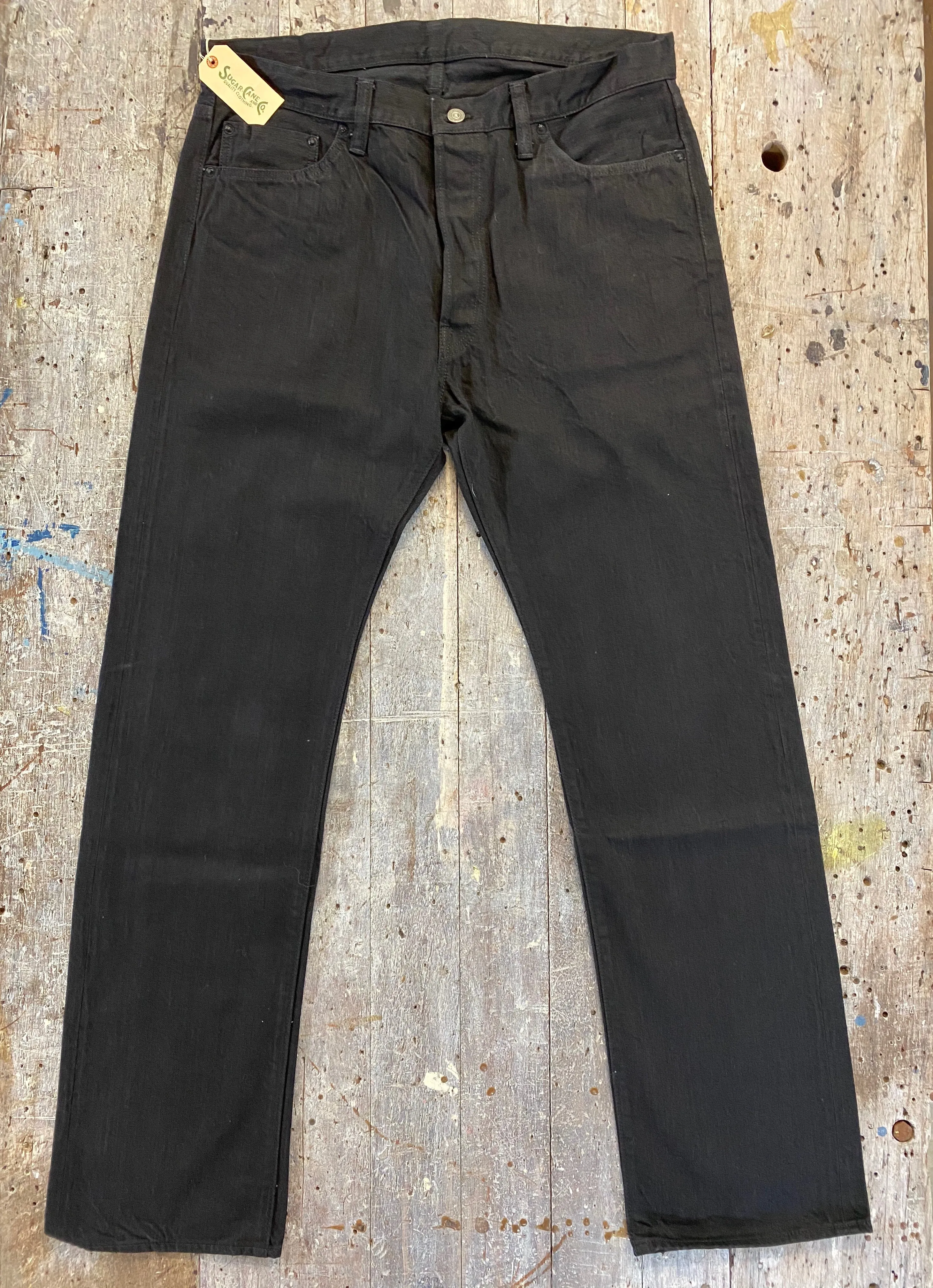 Sugarcane Type 470 Black Selvedge Denim Jean