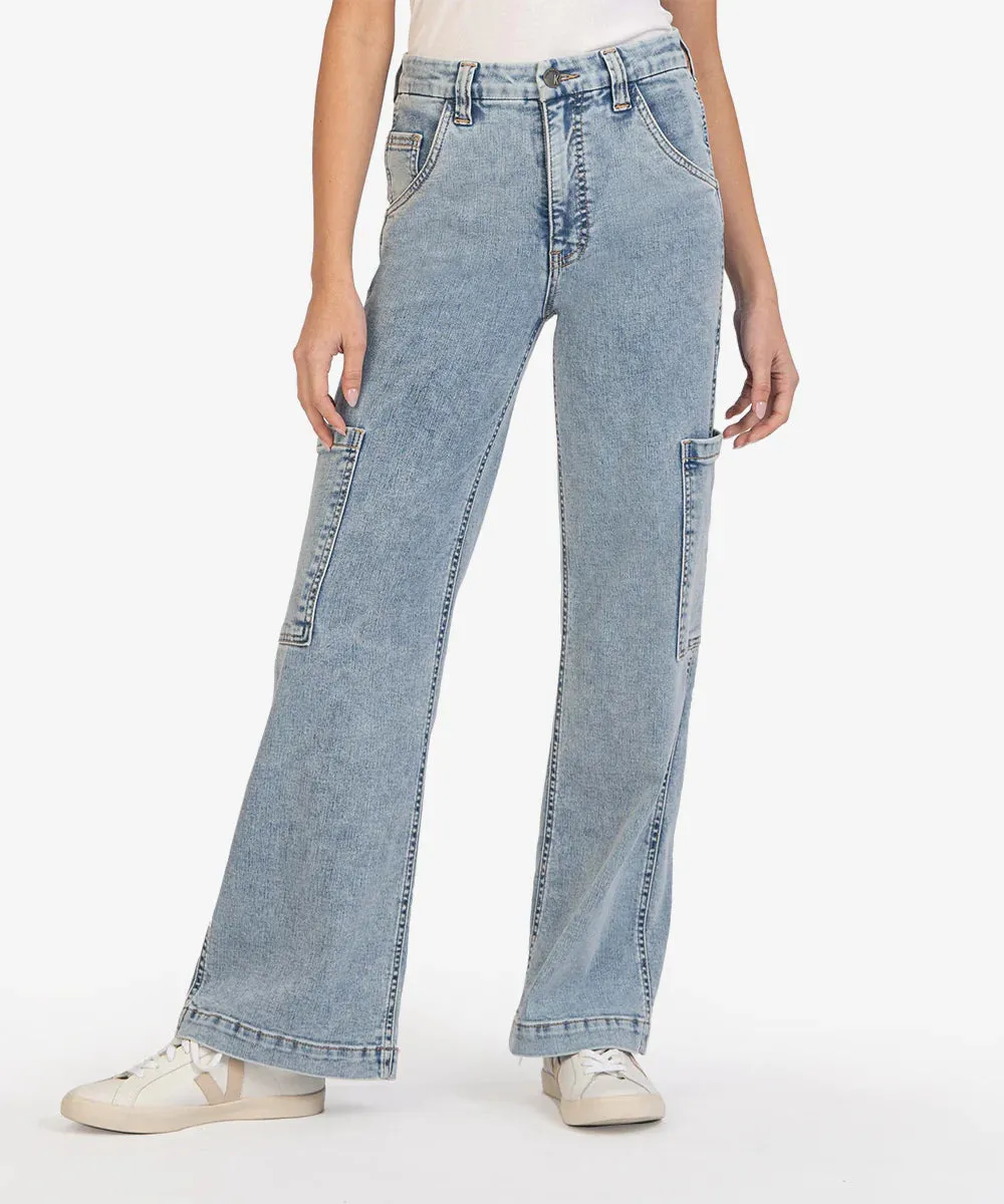 The Jodi High Rise Wide Leg Cargo Jean - Diverted