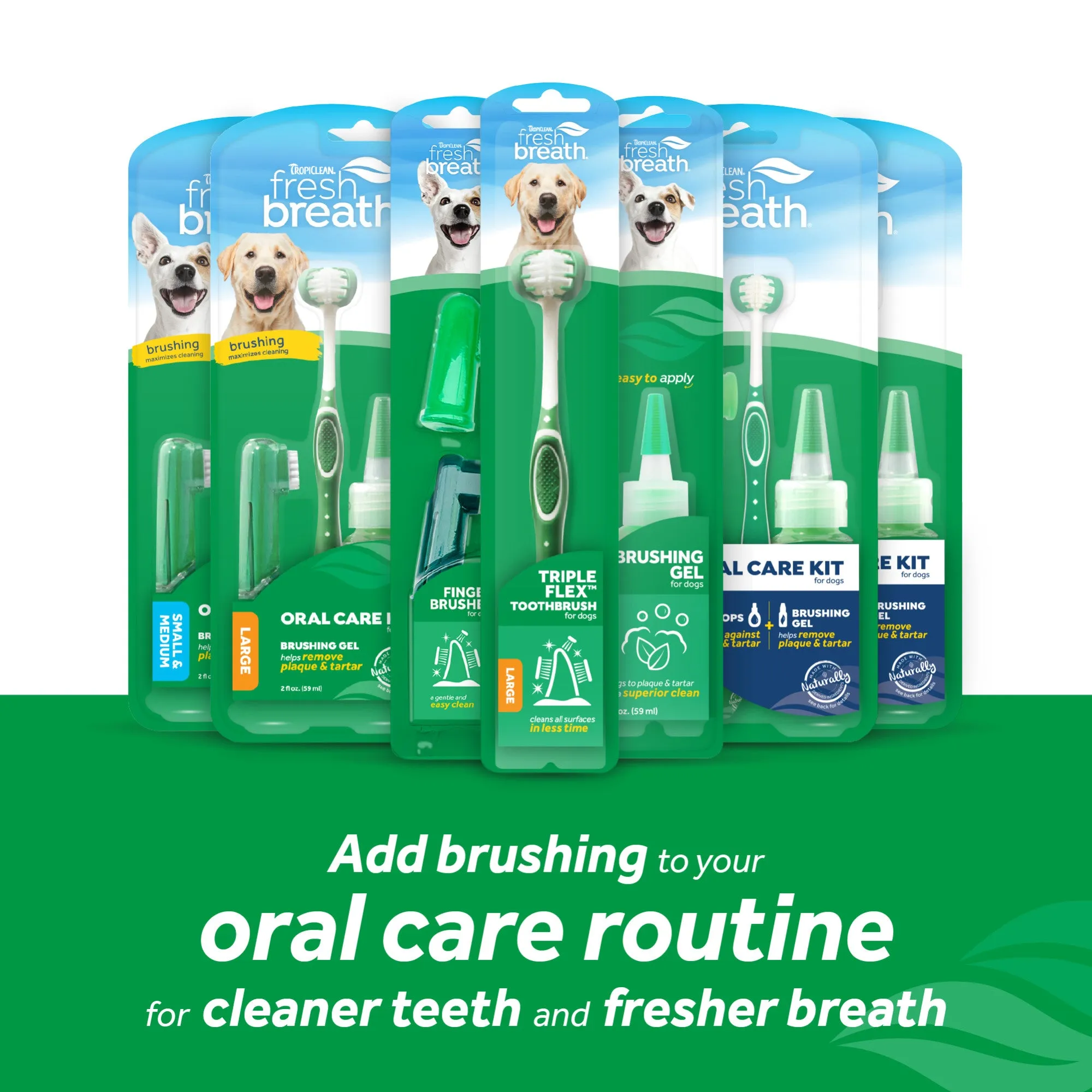 TropiClean Fresh Breath Total Care Kit for Large Dogs, 2oz