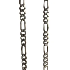 V I N T A G E // three to one figaro / Italy sterling silver figaro chain /20.5, 15.8g