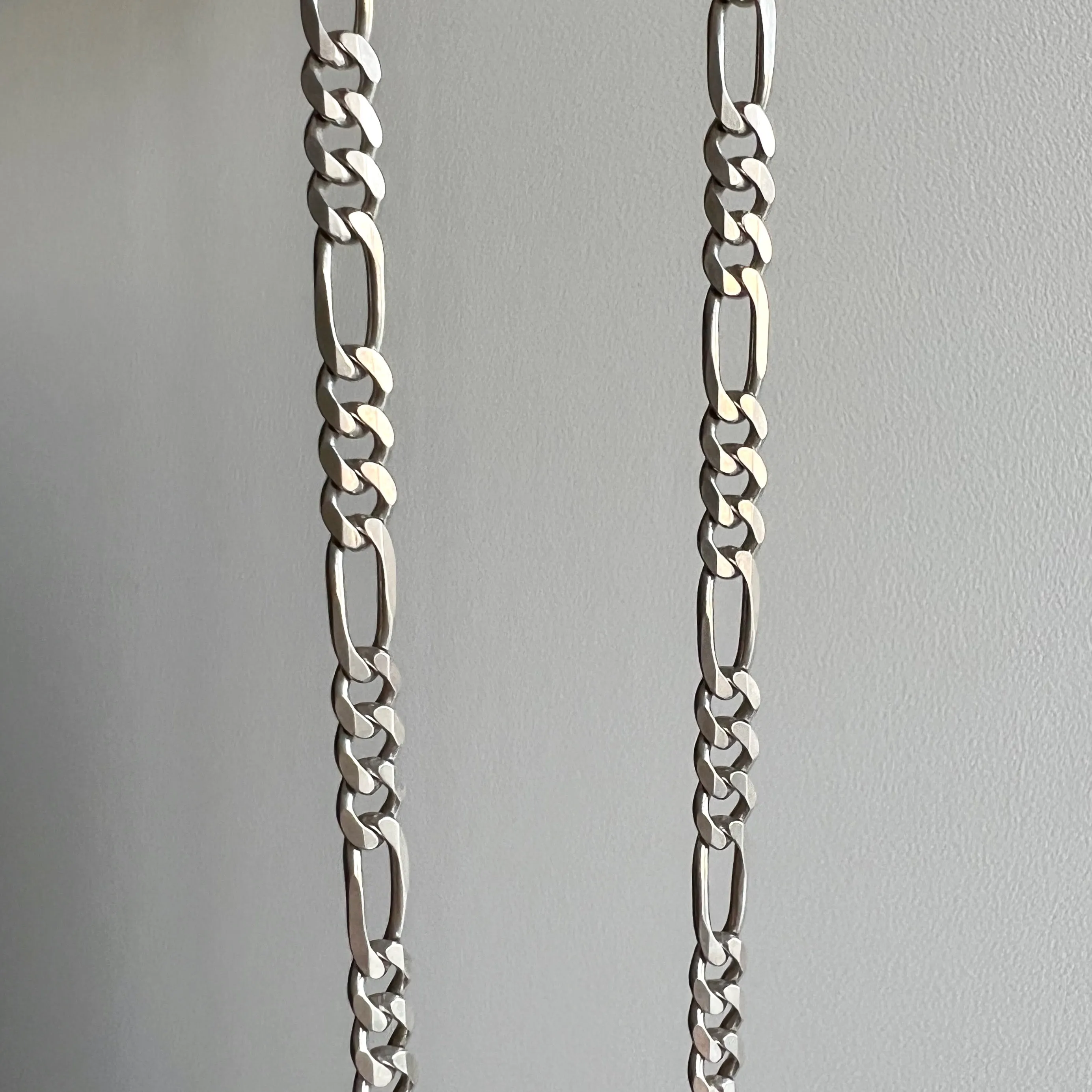 V I N T A G E // three to one figaro / Italy sterling silver figaro chain /20.5, 15.8g