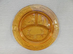 Vintage Amber Margery Daw Child's Plate