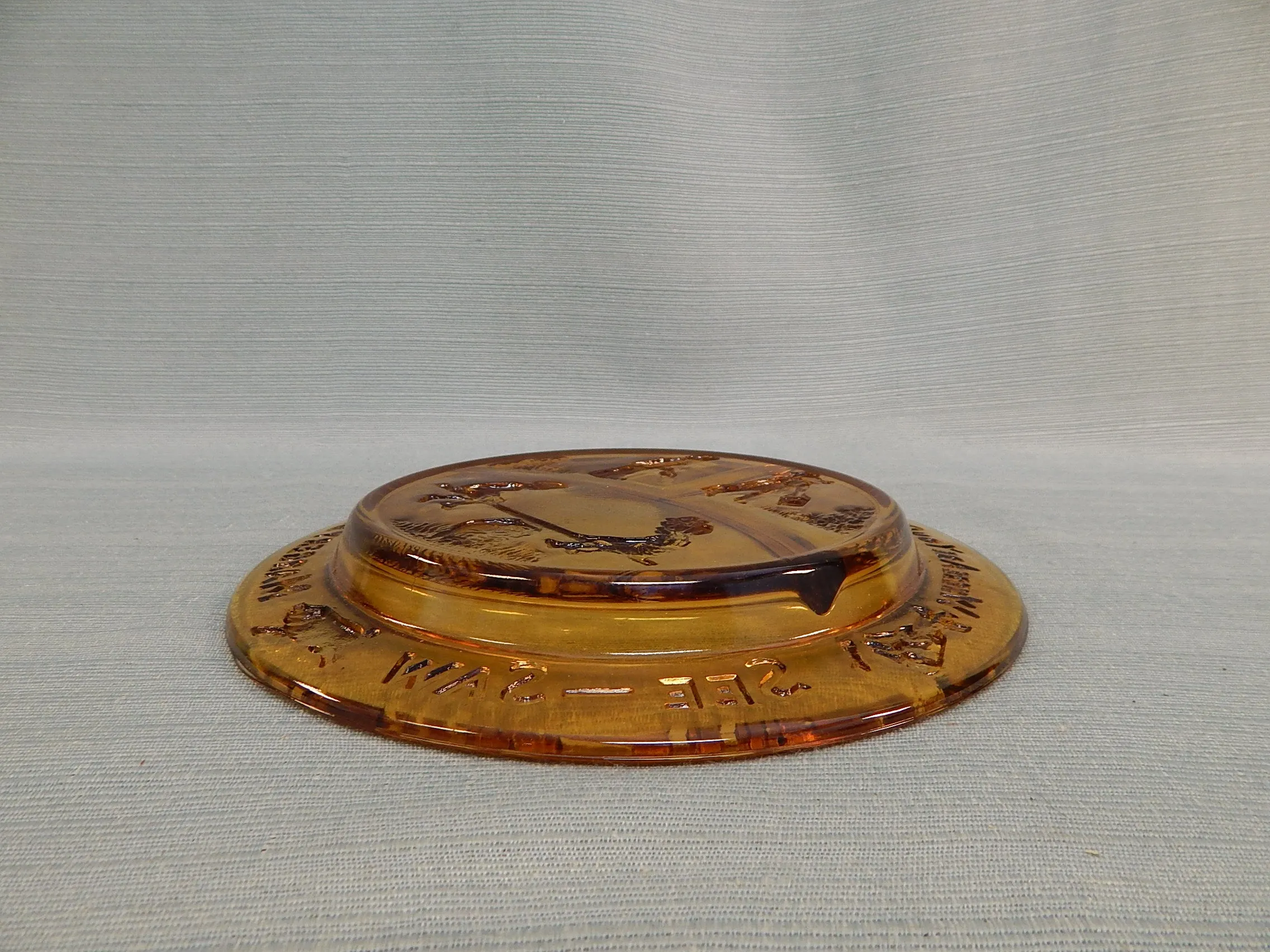 Vintage Amber Margery Daw Child's Plate