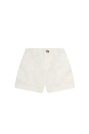 White Twill Shorts