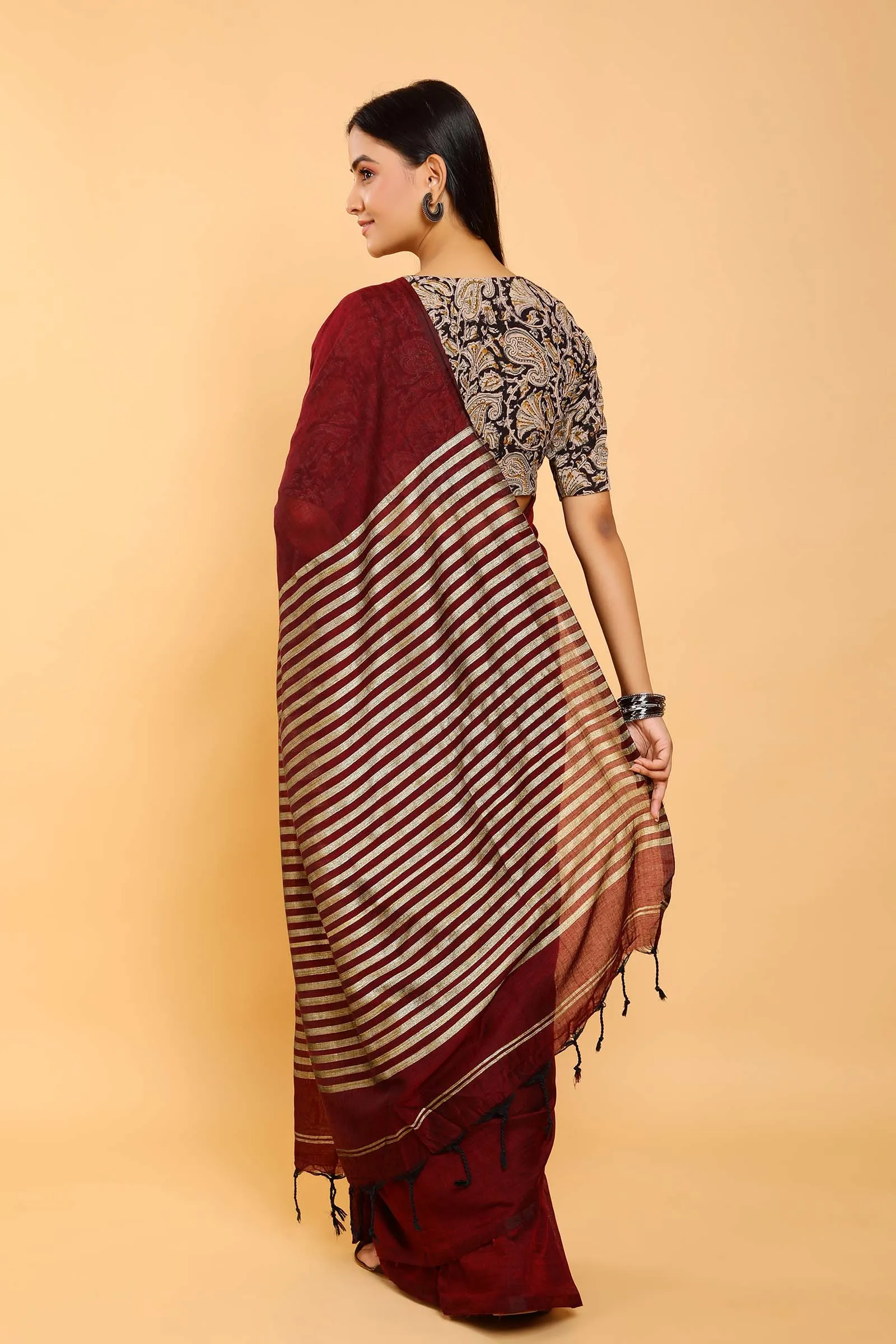 Zaid Cotton Loom Woven Saree