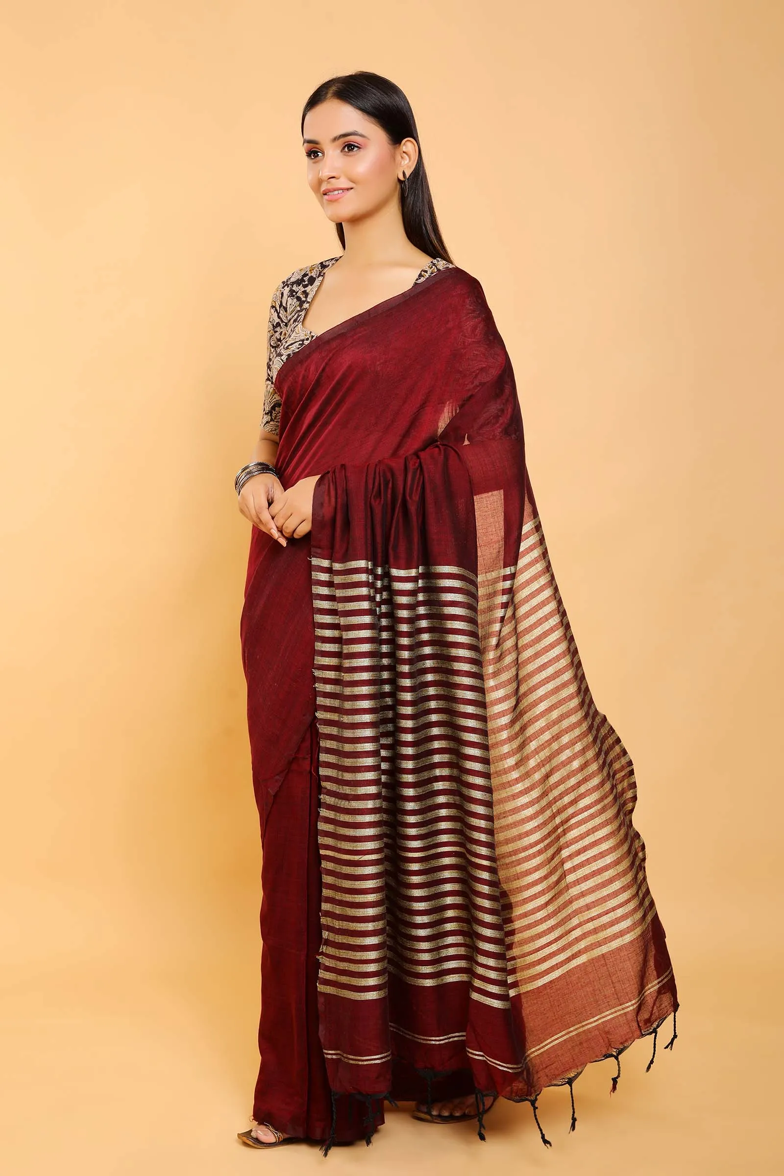 Zaid Cotton Loom Woven Saree